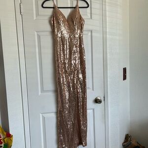 Sequence prom dress